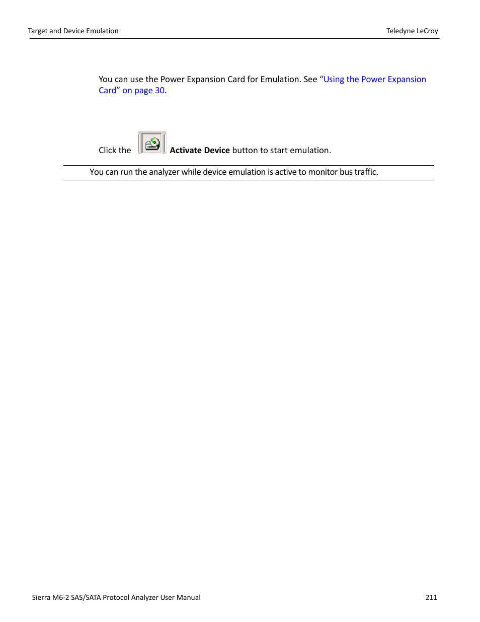 16 using the power expansion card, 17 run device emulation | Teledyne LeCroy Sierra M6-2 SAS_SATA Protocol Analyzer User Manual User Manual | Page 213 / 496