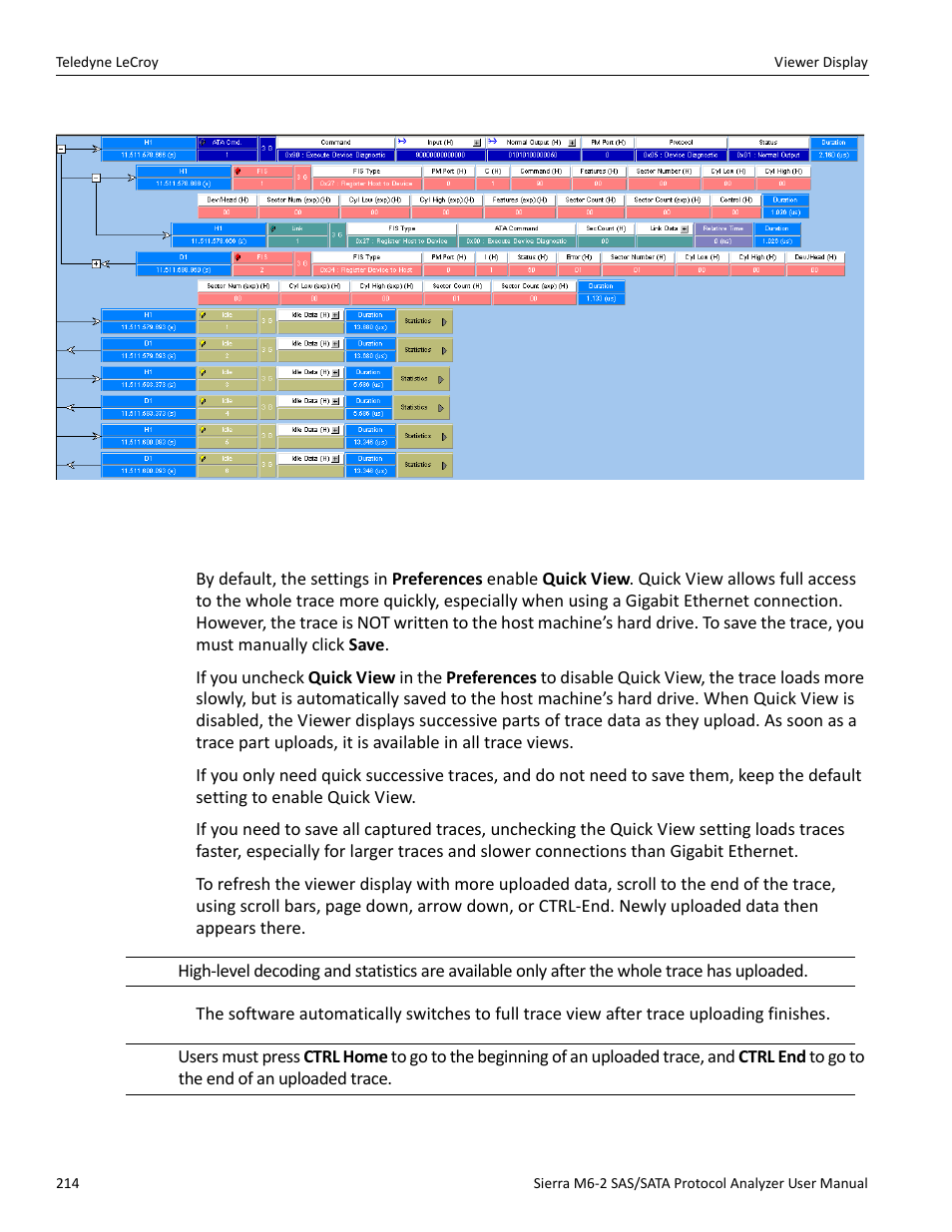 1 quick view | Teledyne LeCroy Sierra M6-2 SAS_SATA Protocol Analyzer User Manual User Manual | Page 216 / 496