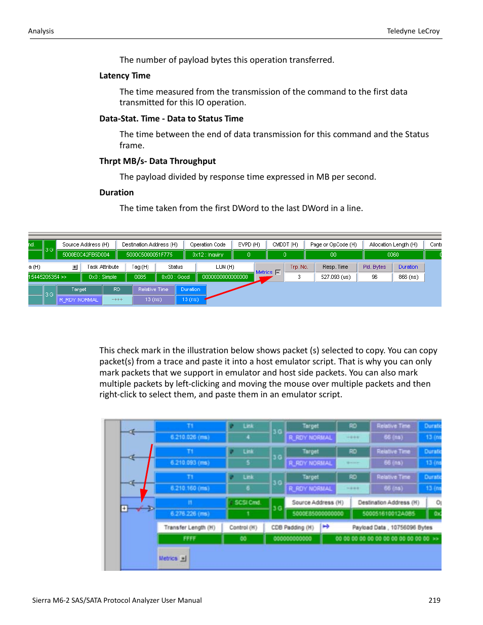 Teledyne LeCroy Sierra M6-2 SAS_SATA Protocol Analyzer User Manual User Manual | Page 221 / 496
