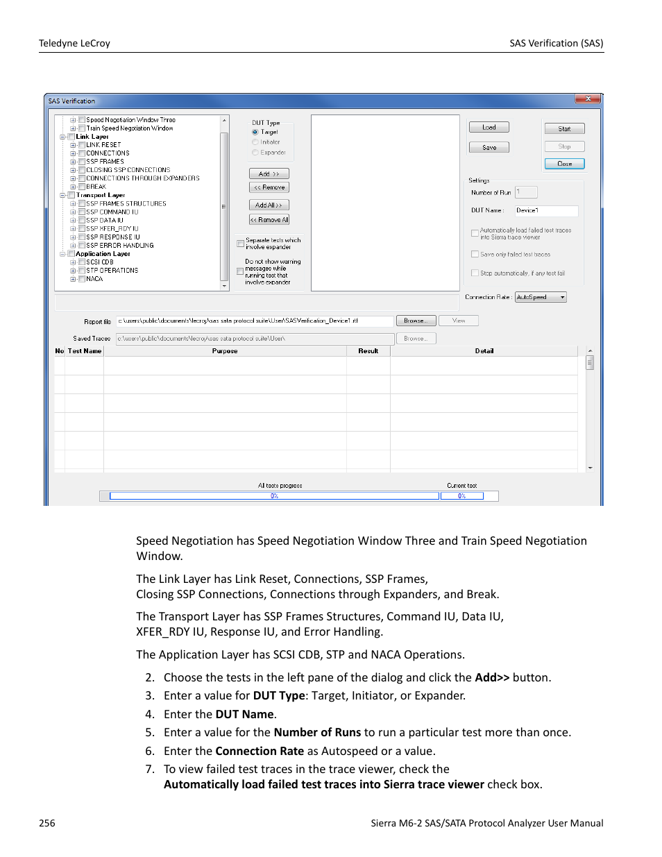 Verification dialog (see | Teledyne LeCroy Sierra M6-2 SAS_SATA Protocol Analyzer User Manual User Manual | Page 258 / 496