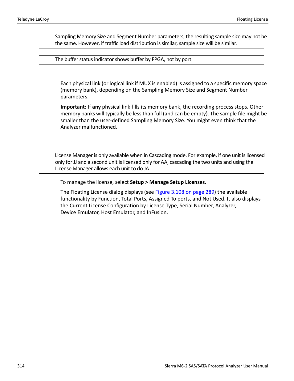 19 floating license | Teledyne LeCroy Sierra M6-2 SAS_SATA Protocol Analyzer User Manual User Manual | Page 316 / 496