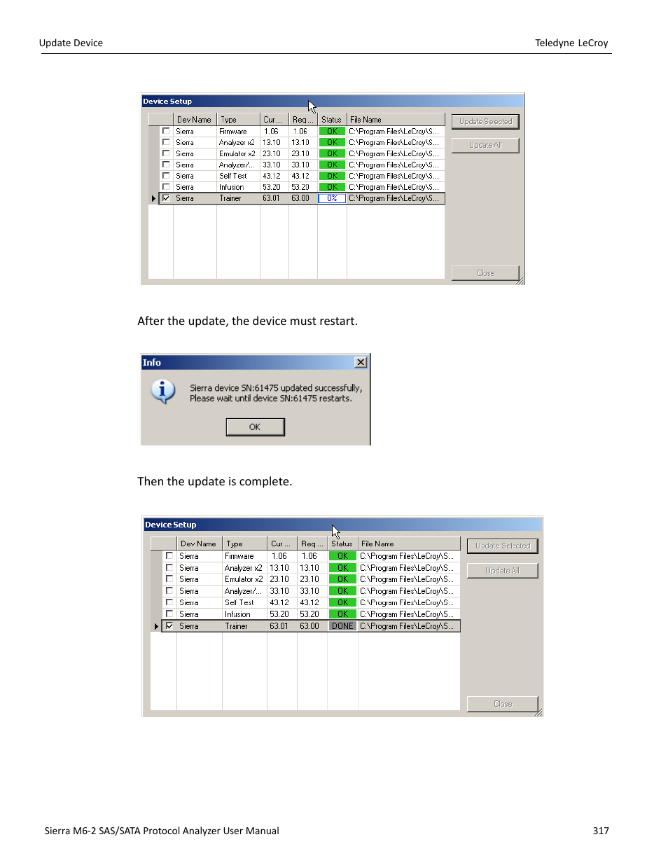 Teledyne LeCroy Sierra M6-2 SAS_SATA Protocol Analyzer User Manual User Manual | Page 319 / 496