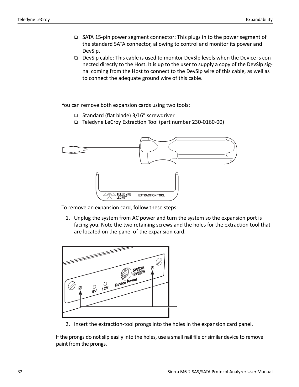 5 removing expansion cards | Teledyne LeCroy Sierra M6-2 SAS_SATA Protocol Analyzer User Manual User Manual | Page 34 / 496
