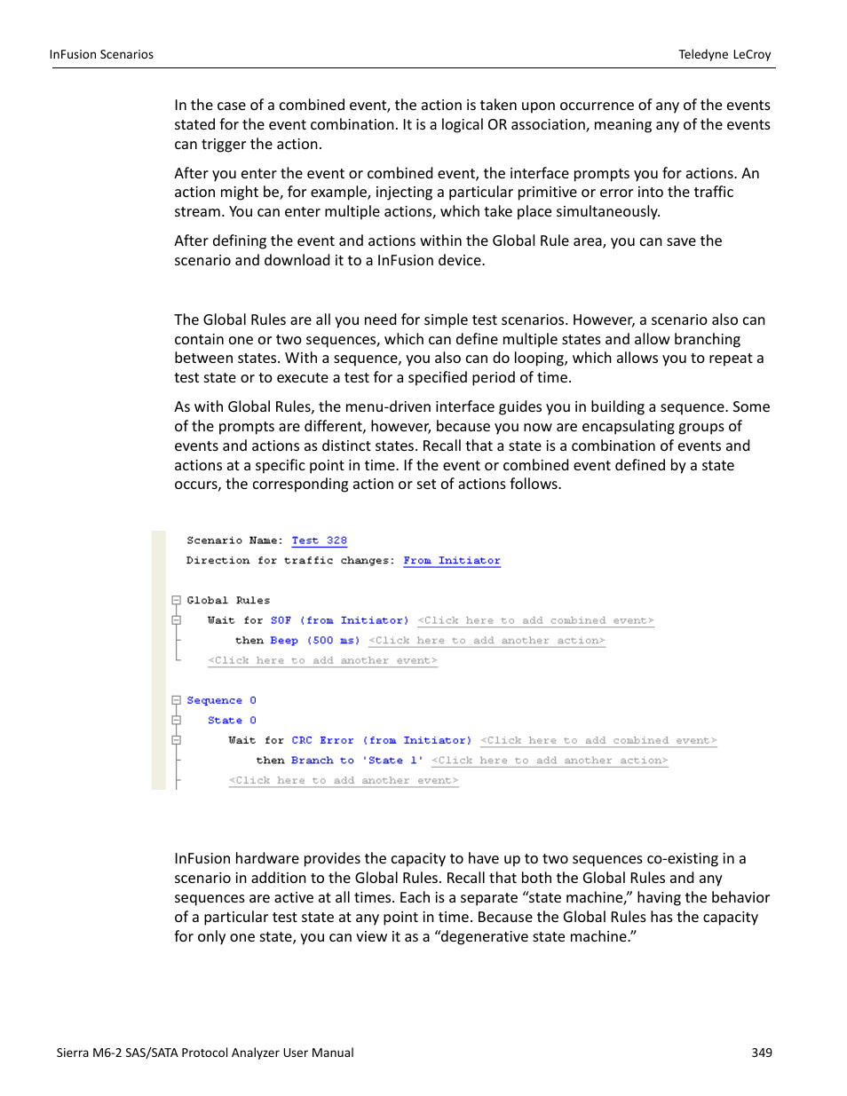 Sequences | Teledyne LeCroy Sierra M6-2 SAS_SATA Protocol Analyzer User Manual User Manual | Page 351 / 496