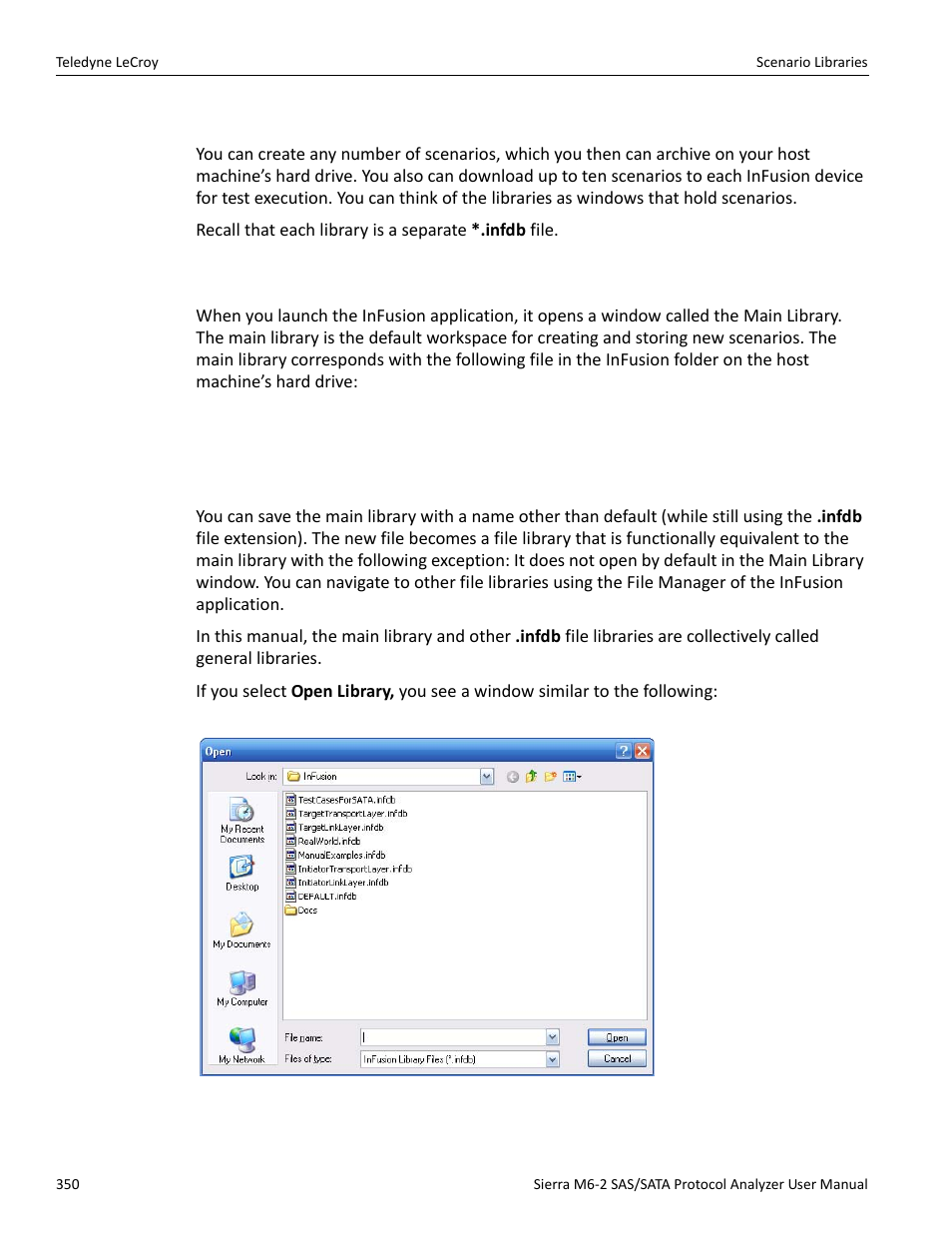 5 scenario libraries, 1 main library, 2 file libraries | Teledyne LeCroy Sierra M6-2 SAS_SATA Protocol Analyzer User Manual User Manual | Page 352 / 496