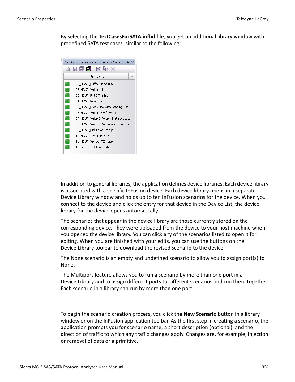 3 device libraries, 6 scenario properties | Teledyne LeCroy Sierra M6-2 SAS_SATA Protocol Analyzer User Manual User Manual | Page 353 / 496