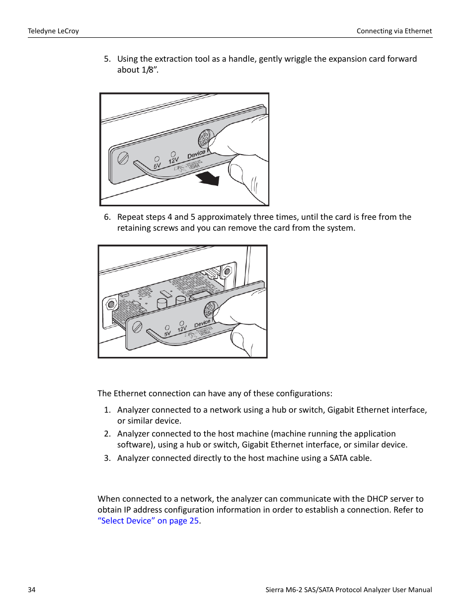 10 connecting via ethernet, 11 connecting to a network | Teledyne LeCroy Sierra M6-2 SAS_SATA Protocol Analyzer User Manual User Manual | Page 36 / 496