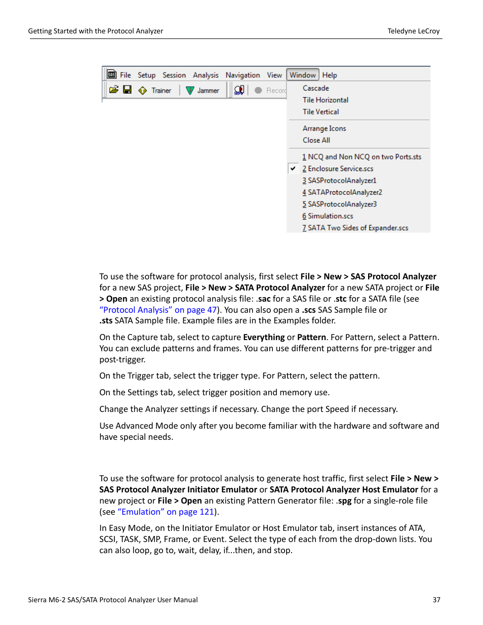 17 getting started with the protocol analyzer | Teledyne LeCroy Sierra M6-2 SAS_SATA Protocol Analyzer User Manual User Manual | Page 39 / 496