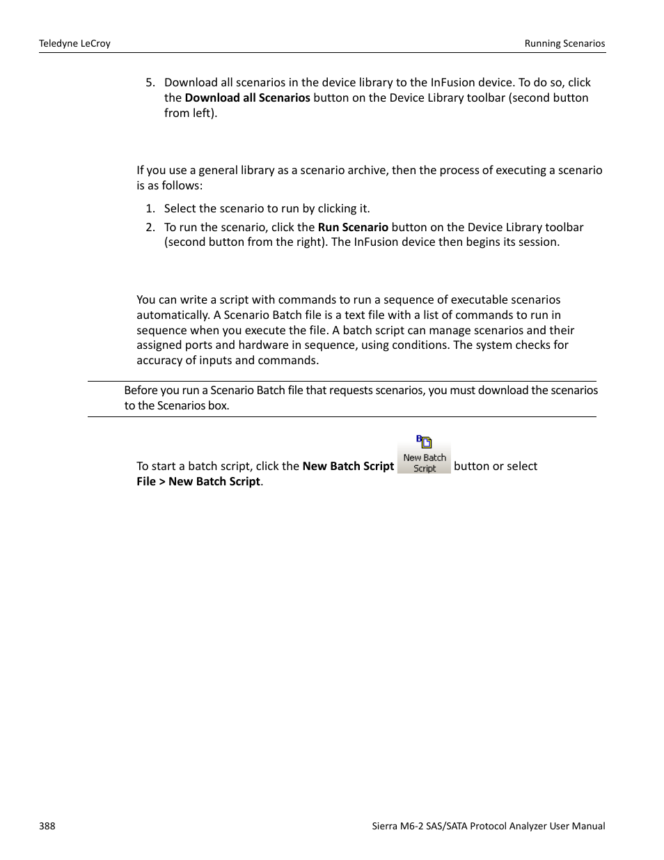 14 running scenarios, 15 scenario batch files | Teledyne LeCroy Sierra M6-2 SAS_SATA Protocol Analyzer User Manual User Manual | Page 390 / 496