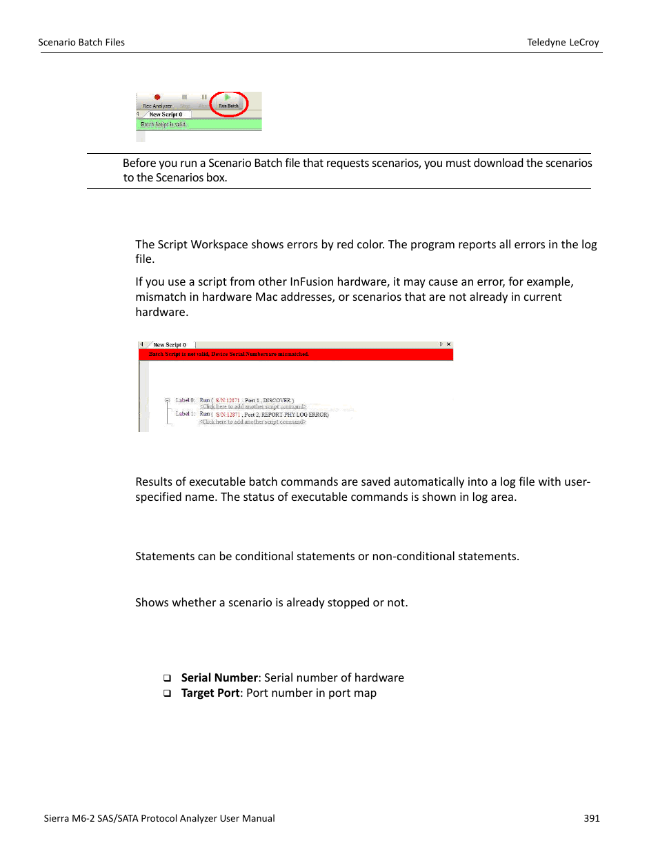 2 error checking, 3 log, 4 statements | Ifisstopped | Teledyne LeCroy Sierra M6-2 SAS_SATA Protocol Analyzer User Manual User Manual | Page 393 / 496