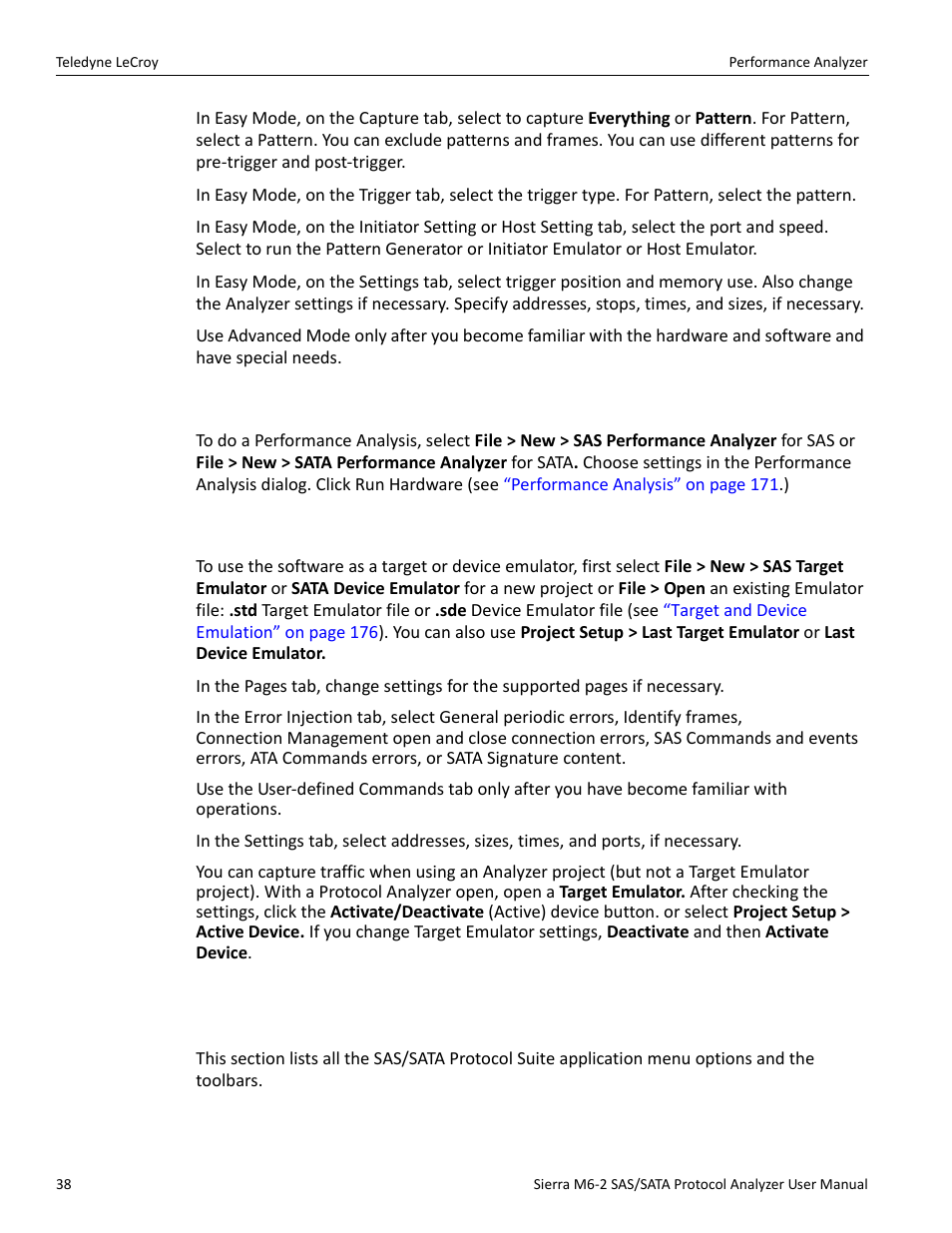 19 performance analyzer, 20 target emulator or device emulator | Teledyne LeCroy Sierra M6-2 SAS_SATA Protocol Analyzer User Manual User Manual | Page 40 / 496