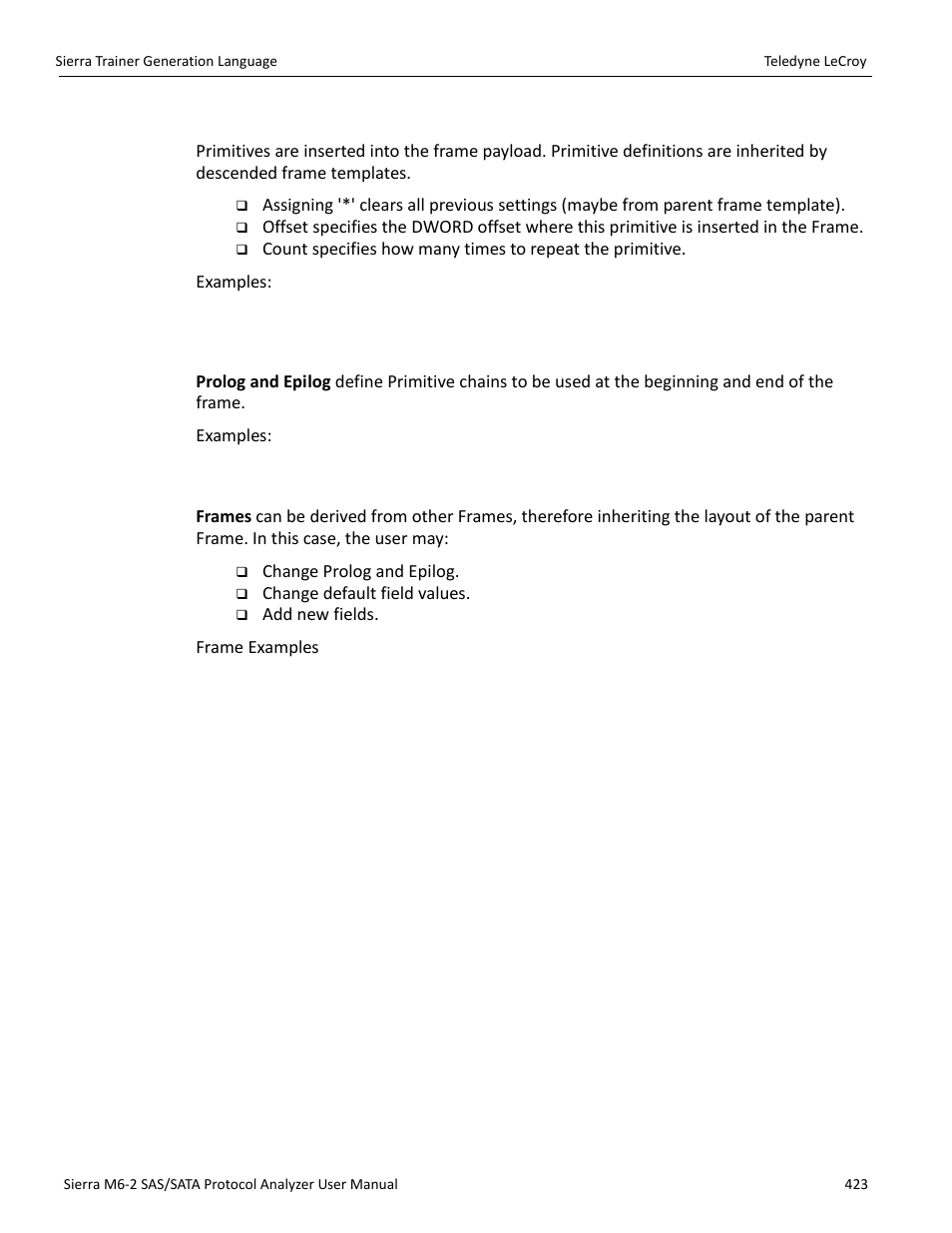 Teledyne LeCroy Sierra M6-2 SAS_SATA Protocol Analyzer User Manual User Manual | Page 425 / 496