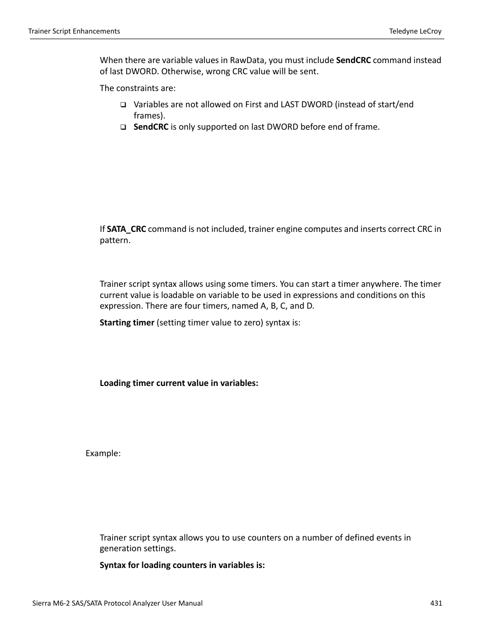 6 timer, 7 pattern counter | Teledyne LeCroy Sierra M6-2 SAS_SATA Protocol Analyzer User Manual User Manual | Page 433 / 496