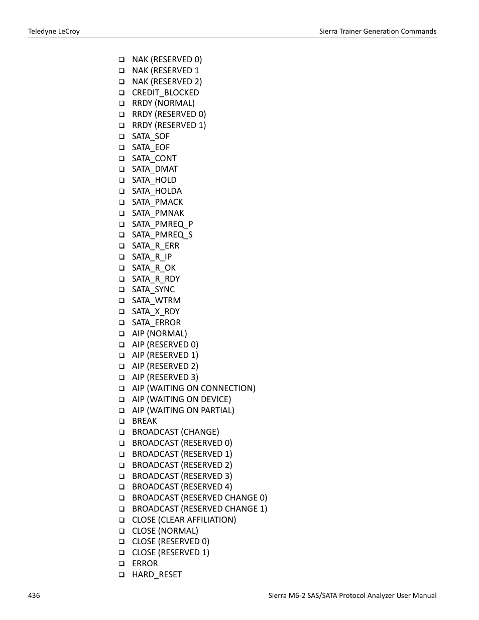 Teledyne LeCroy Sierra M6-2 SAS_SATA Protocol Analyzer User Manual User Manual | Page 438 / 496