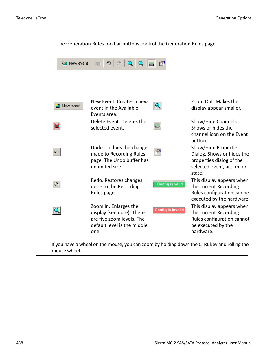 Generation rules toolbar | Teledyne LeCroy Sierra M6-2 SAS_SATA Protocol Analyzer User Manual User Manual | Page 460 / 496