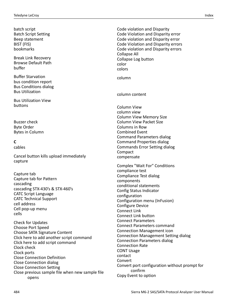 Teledyne LeCroy Sierra M6-2 SAS_SATA Protocol Analyzer User Manual User Manual | Page 486 / 496