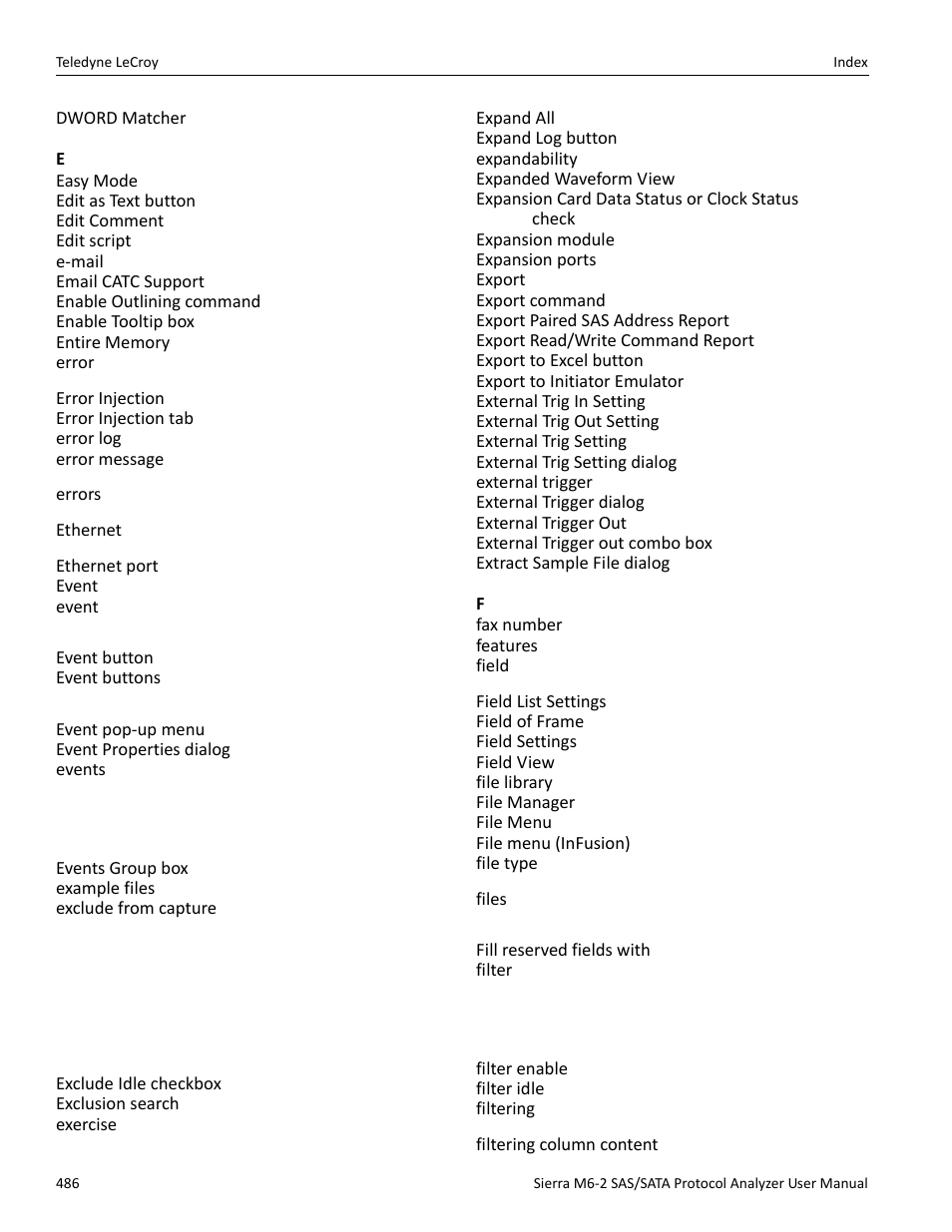 Teledyne LeCroy Sierra M6-2 SAS_SATA Protocol Analyzer User Manual User Manual | Page 488 / 496