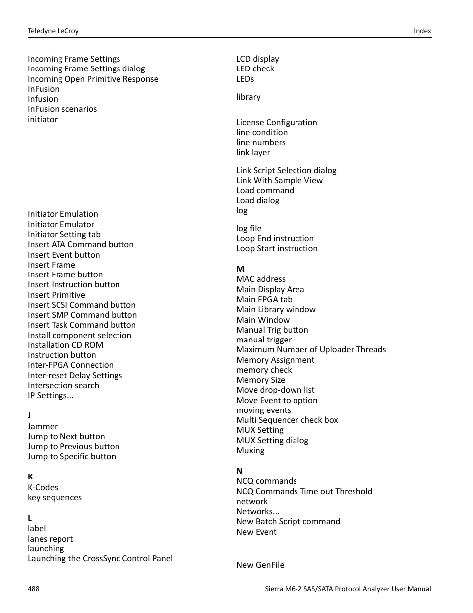 Teledyne LeCroy Sierra M6-2 SAS_SATA Protocol Analyzer User Manual User Manual | Page 490 / 496