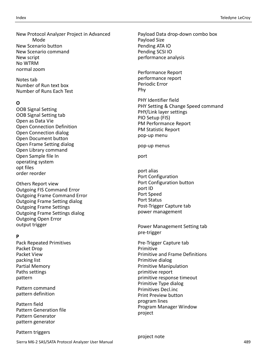 Teledyne LeCroy Sierra M6-2 SAS_SATA Protocol Analyzer User Manual User Manual | Page 491 / 496