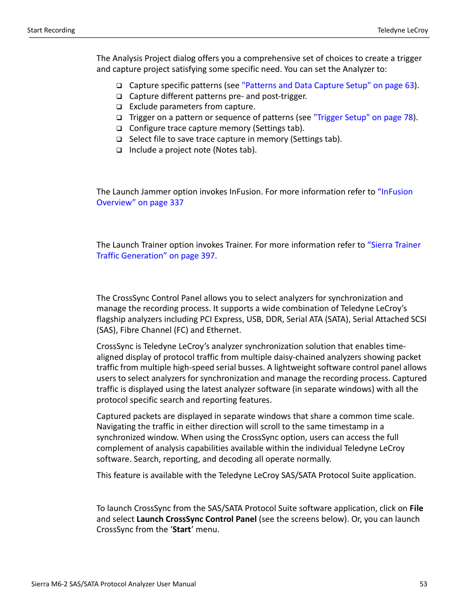 1 launch jammer, 2 launch trainer, 3 crosssync control panel | Launching the crosssync control panel | Teledyne LeCroy Sierra M6-2 SAS_SATA Protocol Analyzer User Manual User Manual | Page 55 / 496