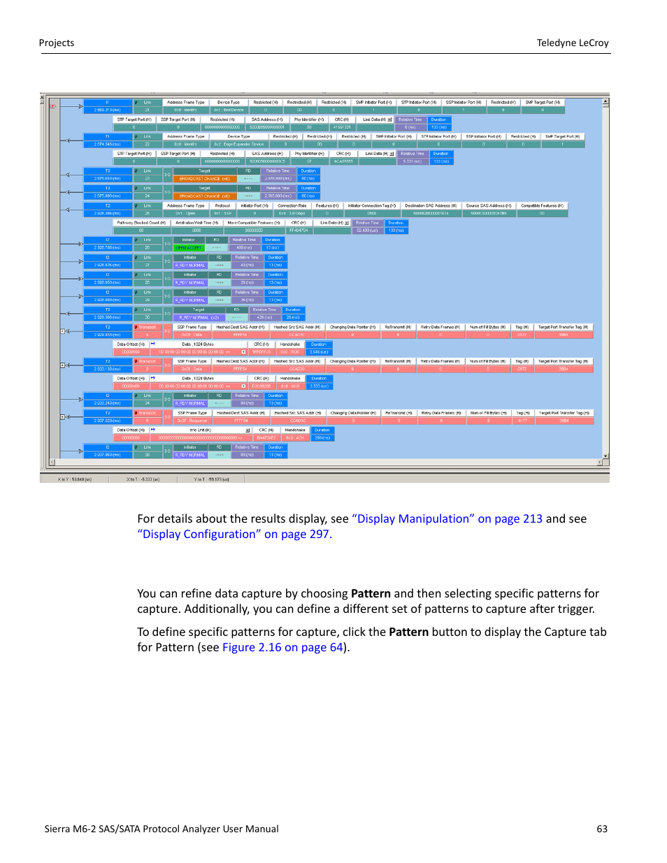 4 patterns and data capture setup | Teledyne LeCroy Sierra M6-2 SAS_SATA Protocol Analyzer User Manual User Manual | Page 65 / 496