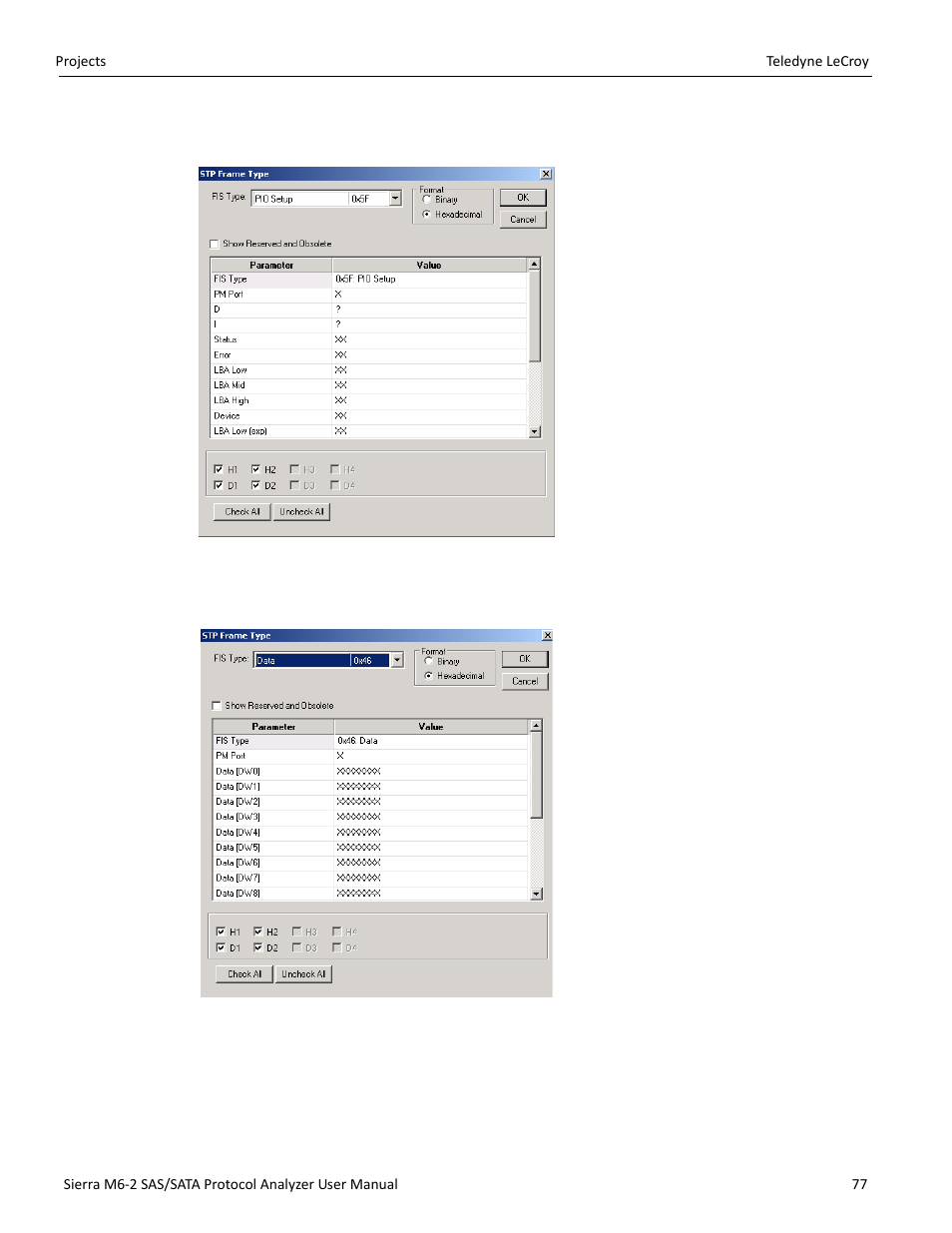 Pio setup, Data | Teledyne LeCroy Sierra M6-2 SAS_SATA Protocol Analyzer User Manual User Manual | Page 79 / 496