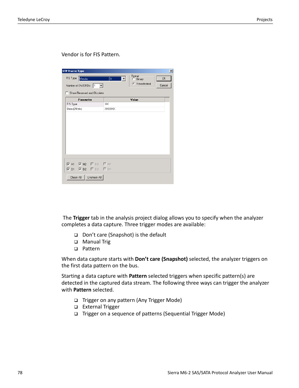 Vendor, 16 trigger setup | Teledyne LeCroy Sierra M6-2 SAS_SATA Protocol Analyzer User Manual User Manual | Page 80 / 496