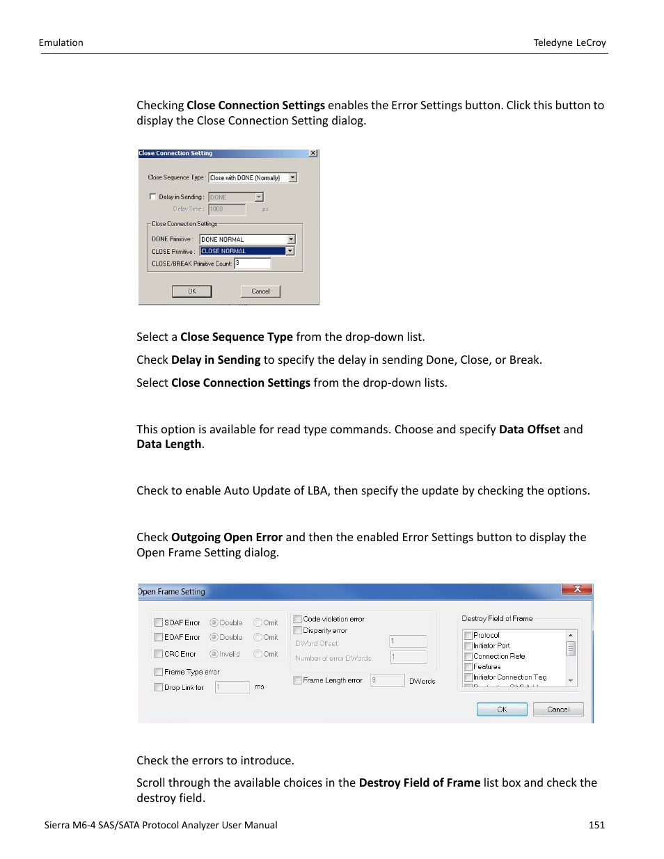 Teledyne LeCroy Sierra M6-4 SAS_SATA Protocol Analyzer User Manual User Manual | Page 153 / 498