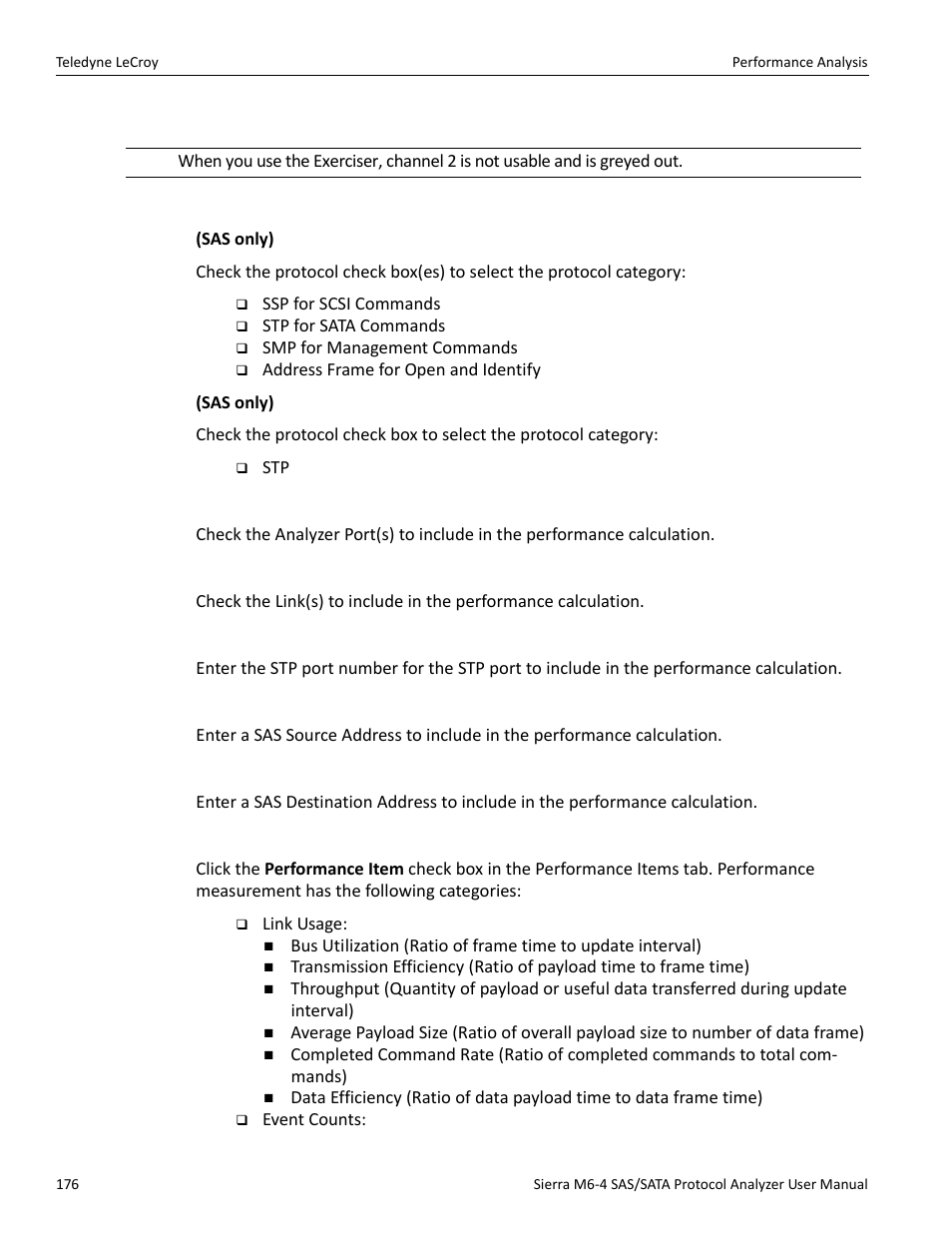 Define performance | Teledyne LeCroy Sierra M6-4 SAS_SATA Protocol Analyzer User Manual User Manual | Page 178 / 498