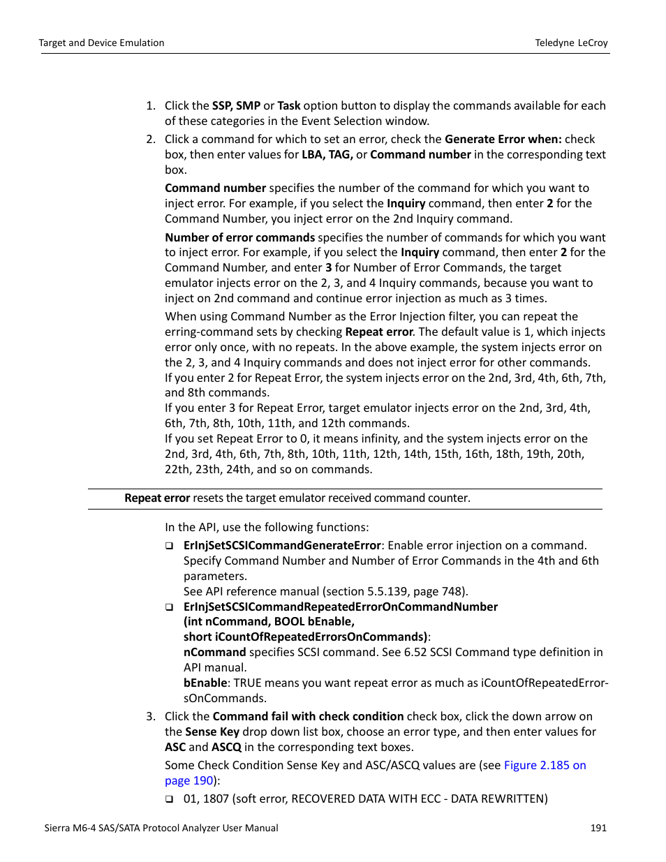 Teledyne LeCroy Sierra M6-4 SAS_SATA Protocol Analyzer User Manual User Manual | Page 193 / 498