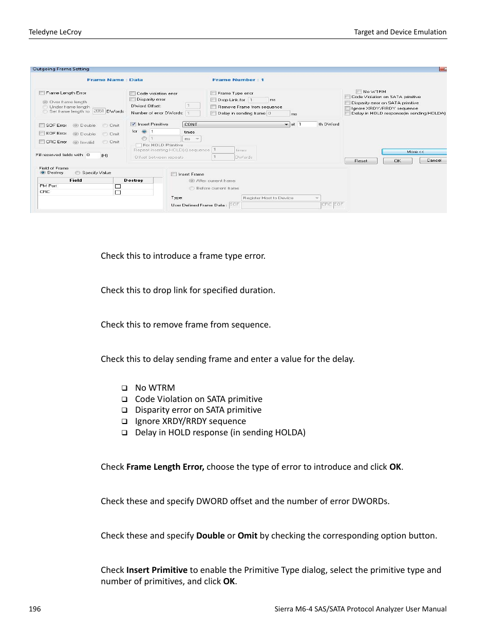 Teledyne LeCroy Sierra M6-4 SAS_SATA Protocol Analyzer User Manual User Manual | Page 198 / 498