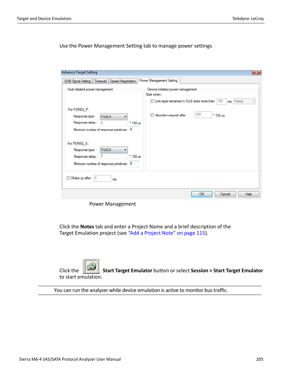 12 notes tab, 13 run target emulation | Teledyne LeCroy Sierra M6-4 SAS_SATA Protocol Analyzer User Manual User Manual | Page 207 / 498