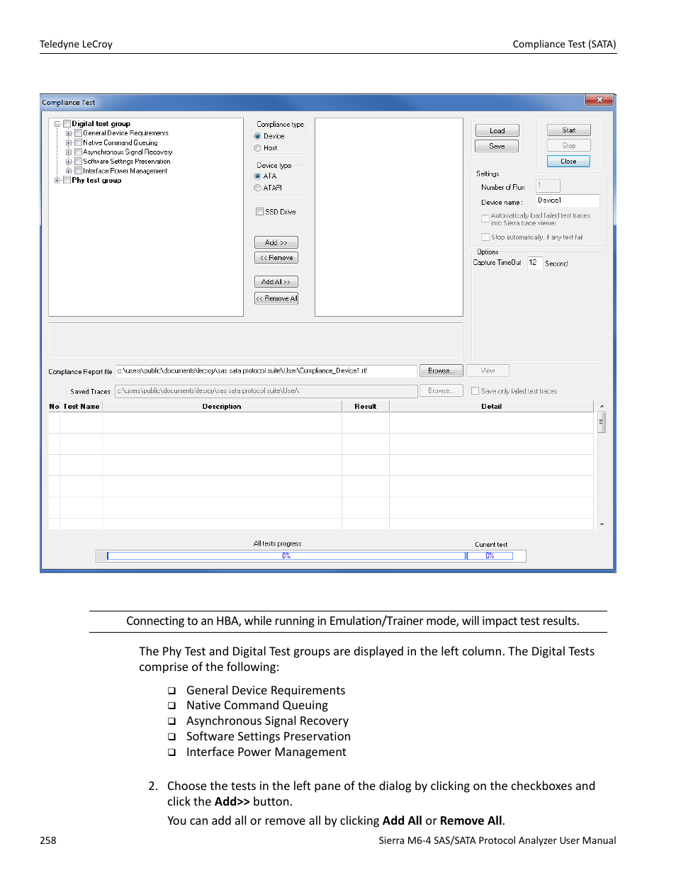 Teledyne LeCroy Sierra M6-4 SAS_SATA Protocol Analyzer User Manual User Manual | Page 262 / 498
