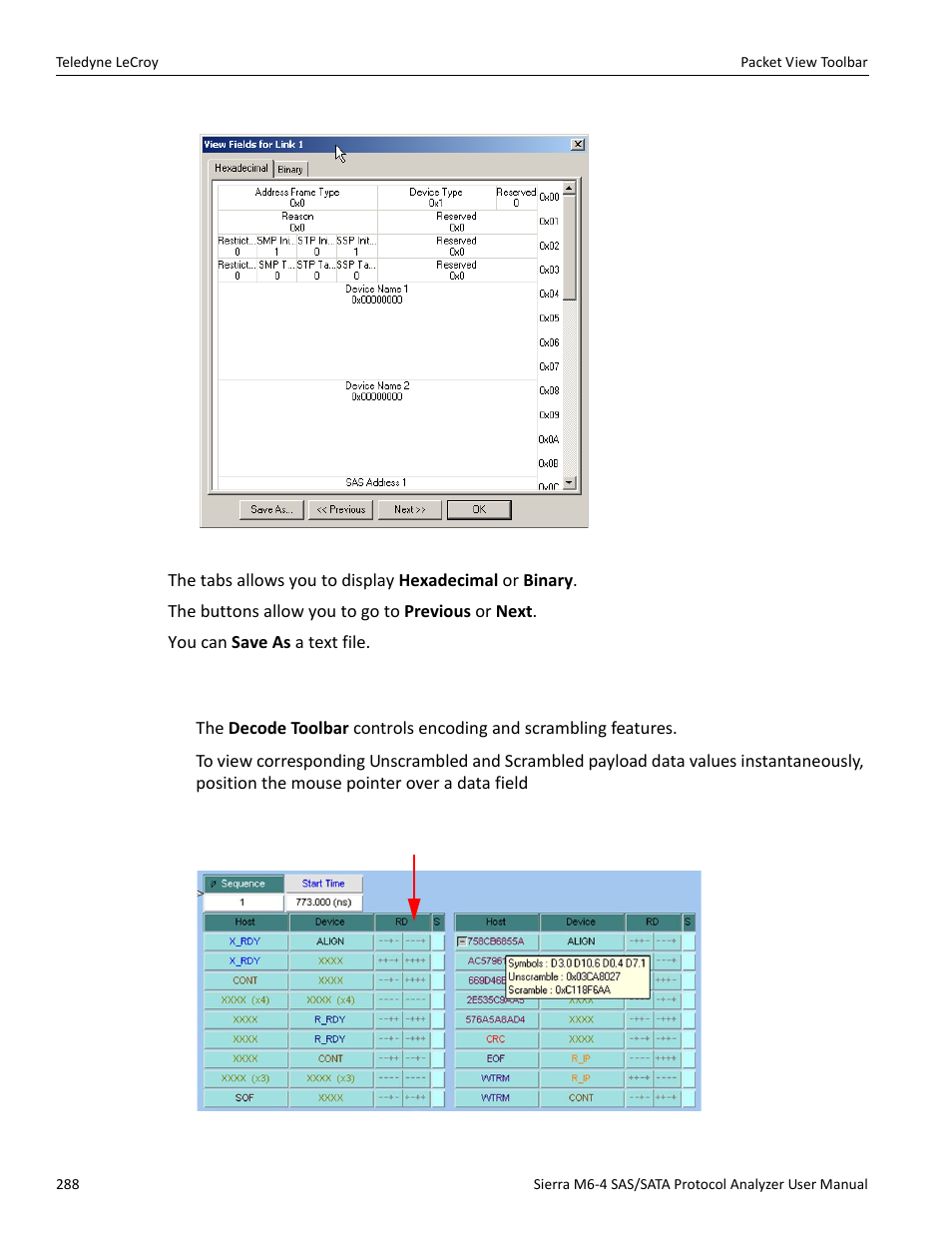 3 decode icons | Teledyne LeCroy Sierra M6-4 SAS_SATA Protocol Analyzer User Manual User Manual | Page 292 / 498