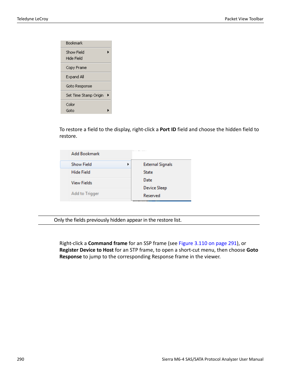 Related frames | Teledyne LeCroy Sierra M6-4 SAS_SATA Protocol Analyzer User Manual User Manual | Page 294 / 498