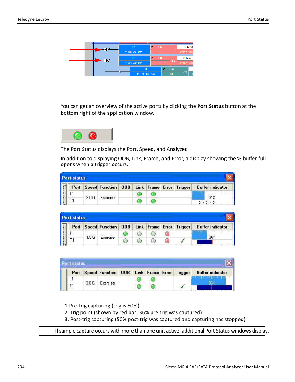 10 port status | Teledyne LeCroy Sierra M6-4 SAS_SATA Protocol Analyzer User Manual User Manual | Page 298 / 498
