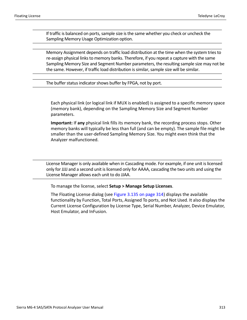 19 floating license | Teledyne LeCroy Sierra M6-4 SAS_SATA Protocol Analyzer User Manual User Manual | Page 317 / 498