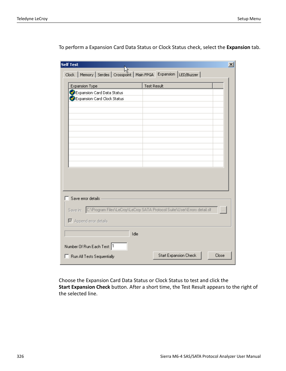 7 expansion check | Teledyne LeCroy Sierra M6-4 SAS_SATA Protocol Analyzer User Manual User Manual | Page 330 / 498