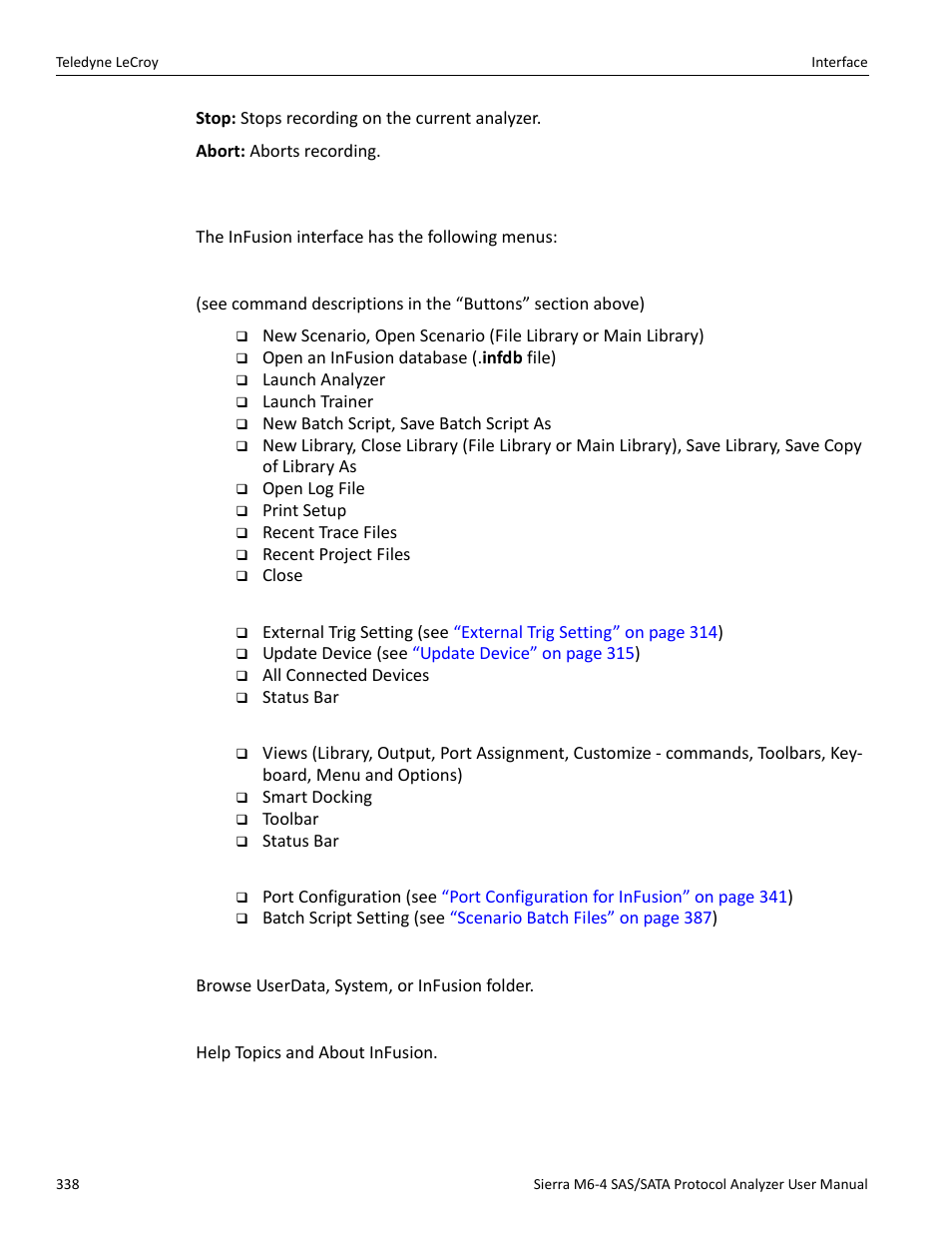 2 menus, File, Setup | View, Configuration, Tools, Help | Teledyne LeCroy Sierra M6-4 SAS_SATA Protocol Analyzer User Manual User Manual | Page 342 / 498