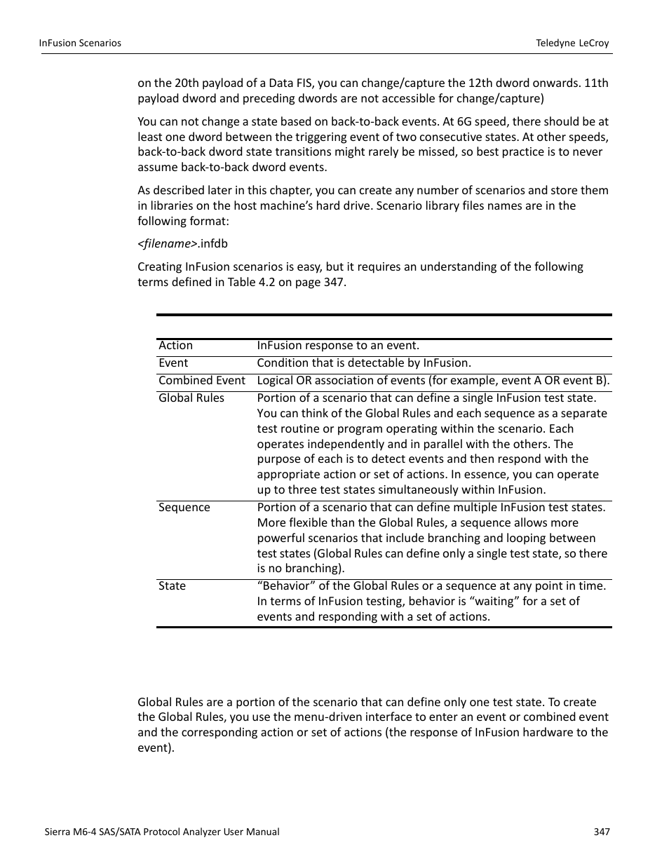 2 global rules | Teledyne LeCroy Sierra M6-4 SAS_SATA Protocol Analyzer User Manual User Manual | Page 351 / 498