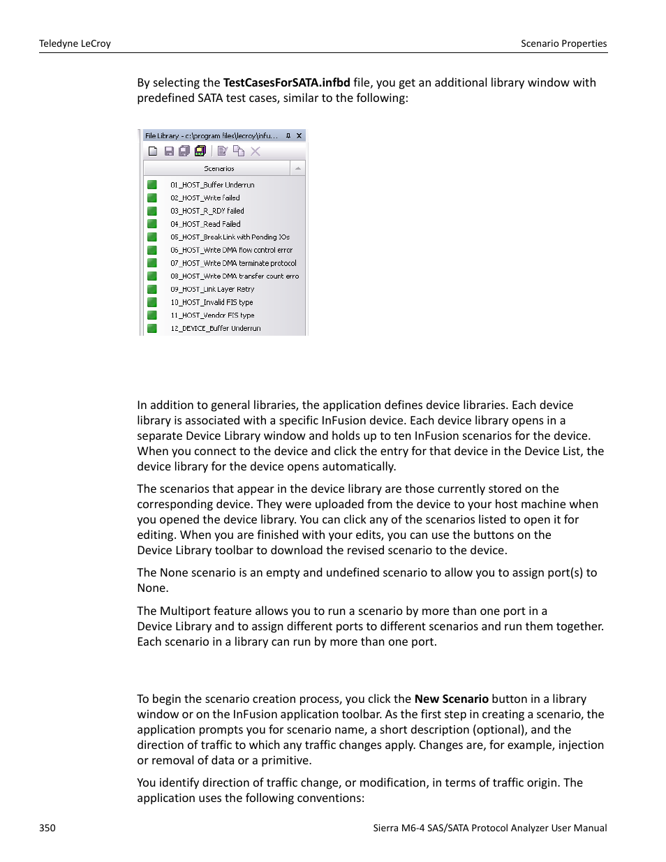 3 device libraries, 6 scenario properties | Teledyne LeCroy Sierra M6-4 SAS_SATA Protocol Analyzer User Manual User Manual | Page 354 / 498