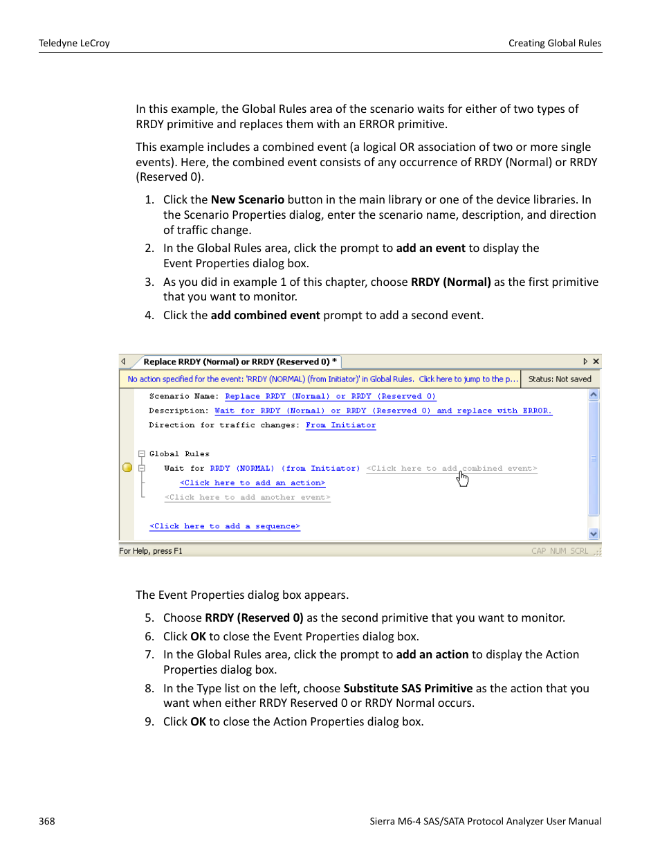 3 example 3: creating or conditions | Teledyne LeCroy Sierra M6-4 SAS_SATA Protocol Analyzer User Manual User Manual | Page 372 / 498