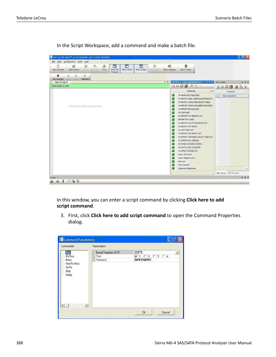 1 script workspace | Teledyne LeCroy Sierra M6-4 SAS_SATA Protocol Analyzer User Manual User Manual | Page 392 / 498