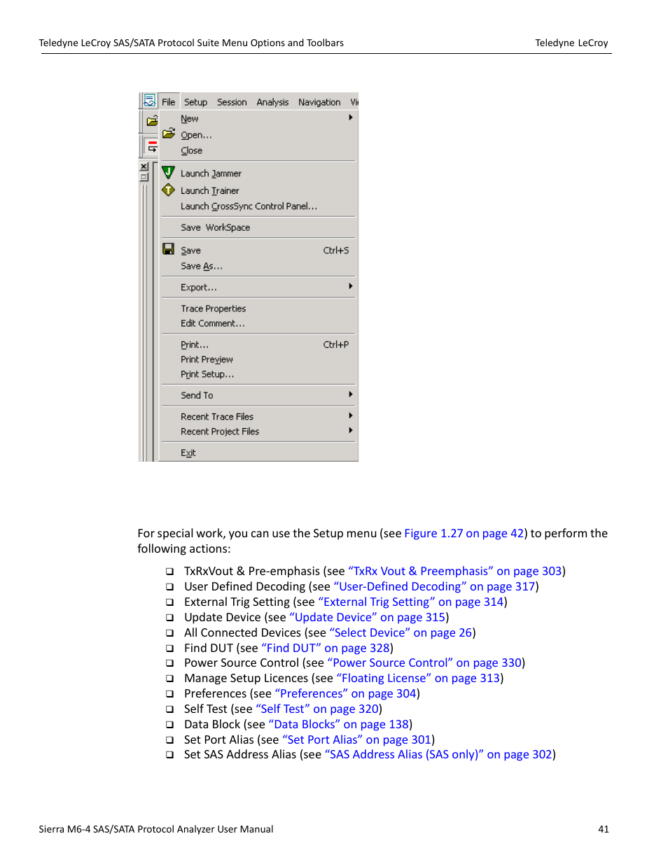 2 setup | Teledyne LeCroy Sierra M6-4 SAS_SATA Protocol Analyzer User Manual User Manual | Page 43 / 498