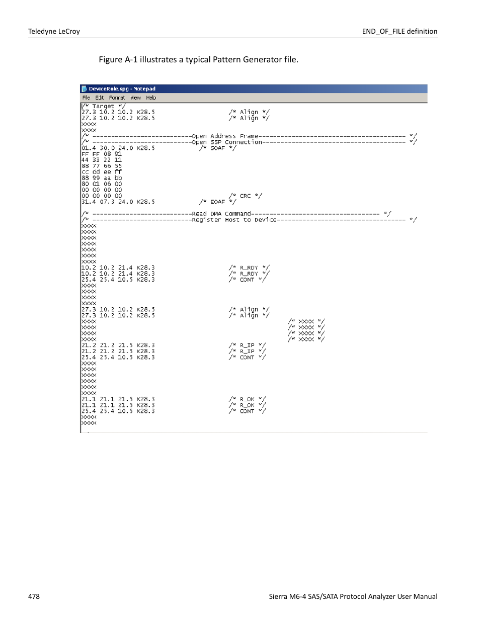 Teledyne LeCroy Sierra M6-4 SAS_SATA Protocol Analyzer User Manual User Manual | Page 482 / 498