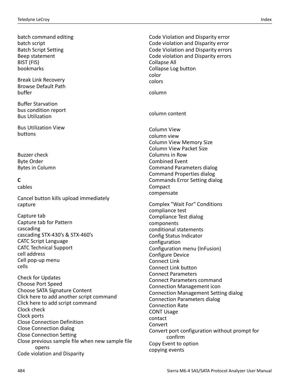 Teledyne LeCroy Sierra M6-4 SAS_SATA Protocol Analyzer User Manual User Manual | Page 488 / 498