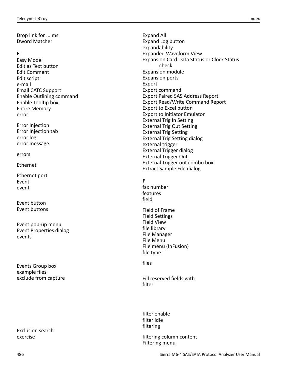 Teledyne LeCroy Sierra M6-4 SAS_SATA Protocol Analyzer User Manual User Manual | Page 490 / 498