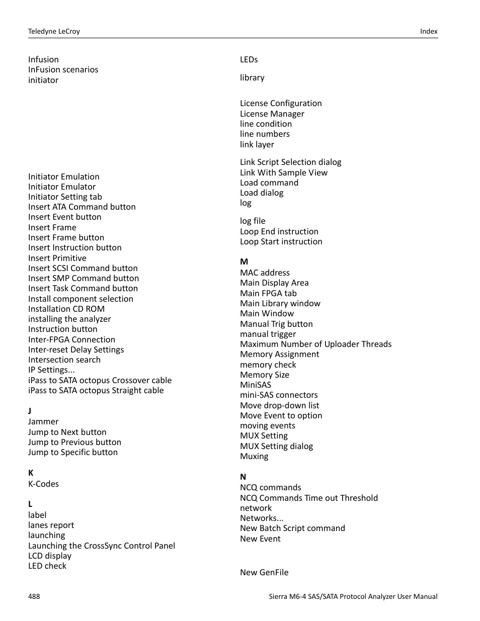 Teledyne LeCroy Sierra M6-4 SAS_SATA Protocol Analyzer User Manual User Manual | Page 492 / 498