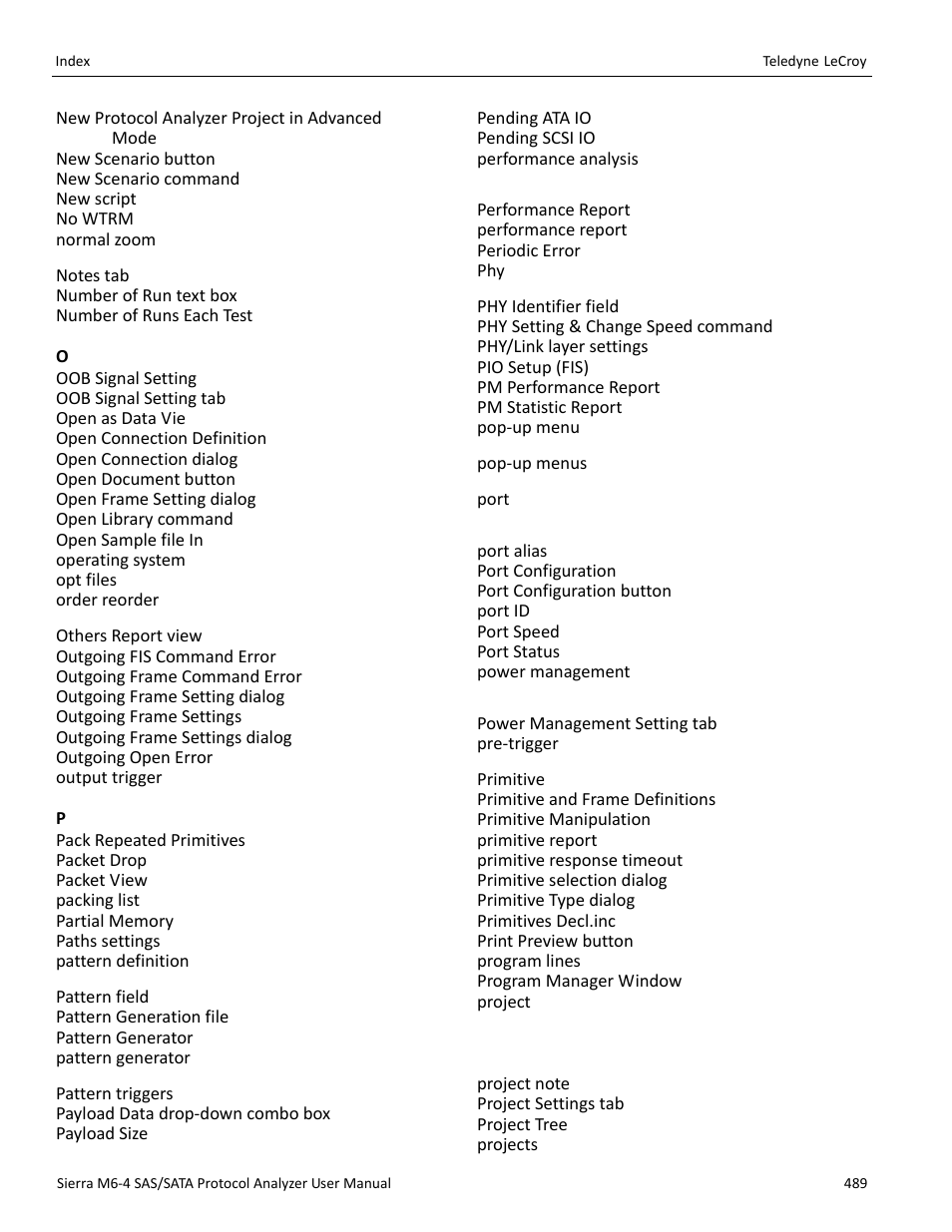 Teledyne LeCroy Sierra M6-4 SAS_SATA Protocol Analyzer User Manual User Manual | Page 493 / 498