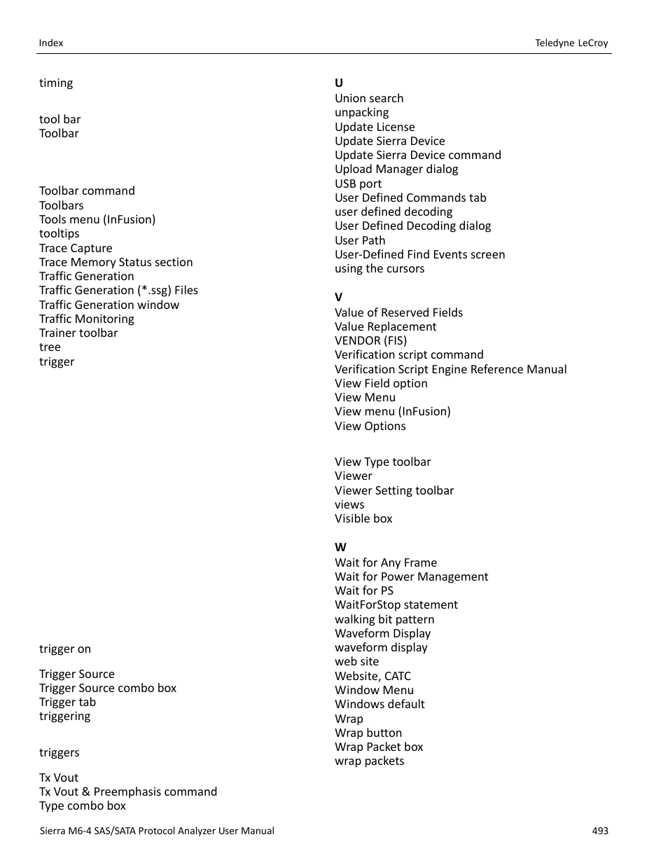 Teledyne LeCroy Sierra M6-4 SAS_SATA Protocol Analyzer User Manual User Manual | Page 497 / 498